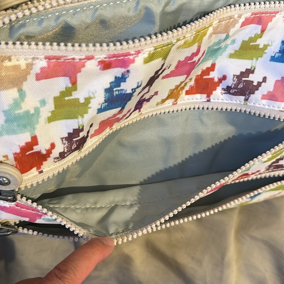 Kipling Multi Zip Houndstooth Multi Color Crossbody - Picture 8 of 10